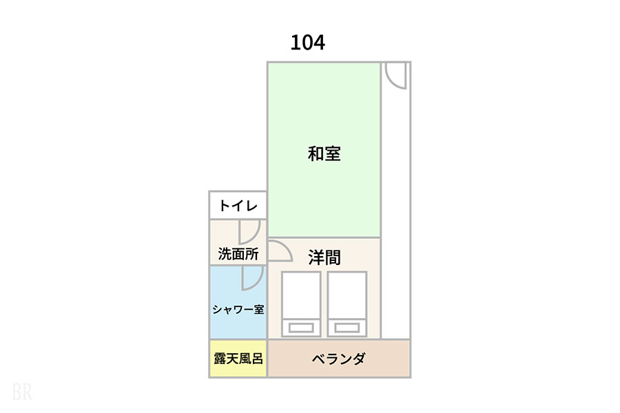 客室温泉露天風呂